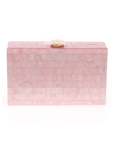 Clutch fiesta nácar rosa-palo