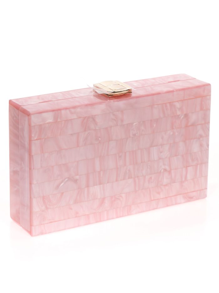 Clutch festa madreperla rosa cipria