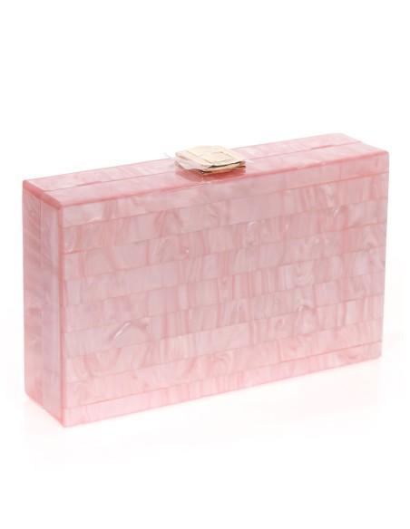Clutch fiesta nácar rosa-palo