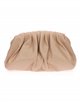Faux leather clutch nude