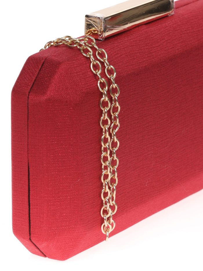 Clutch fiesta liso granate