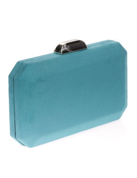 Clutch fiesta antelina teal-claro