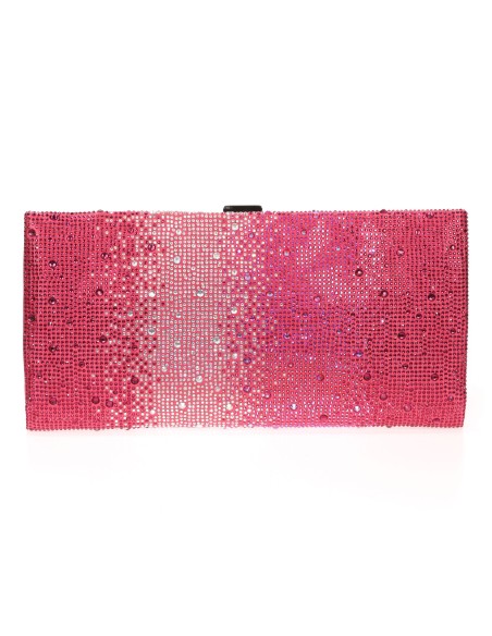 Cartera fiesta pedrería fucsia