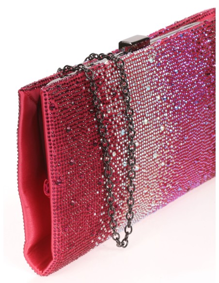 Cartera fiesta pedrería fucsia