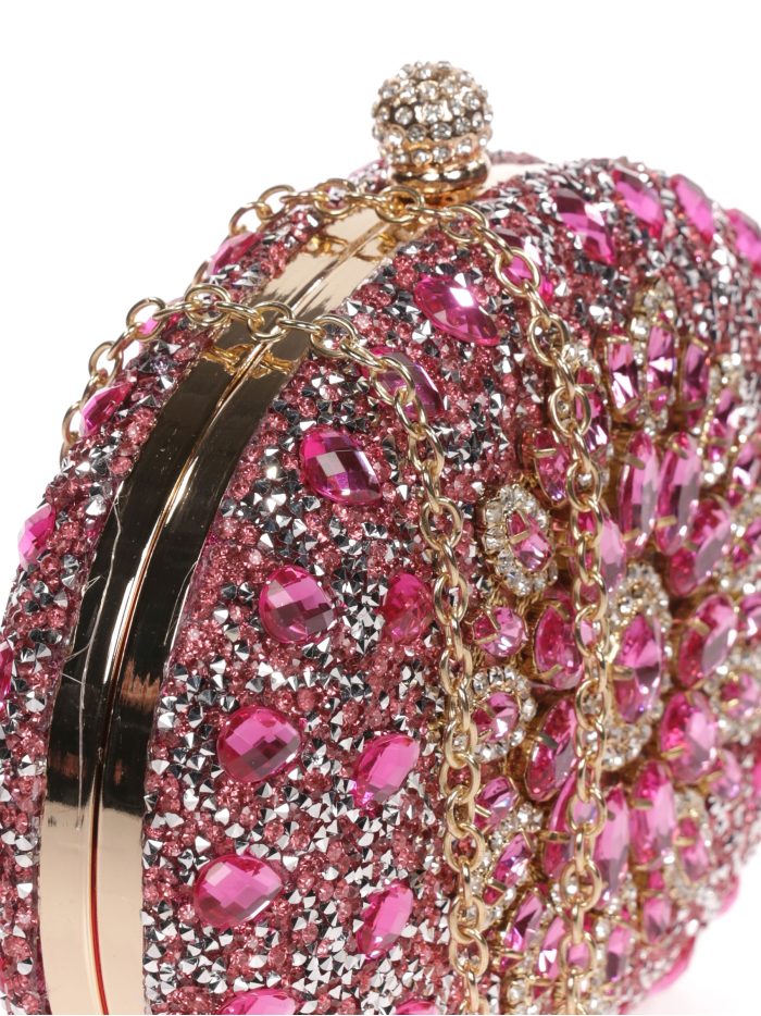 Clutch fiesta joya fucsia