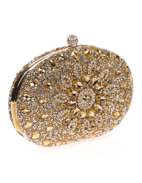 Clutch fiesta joya oro