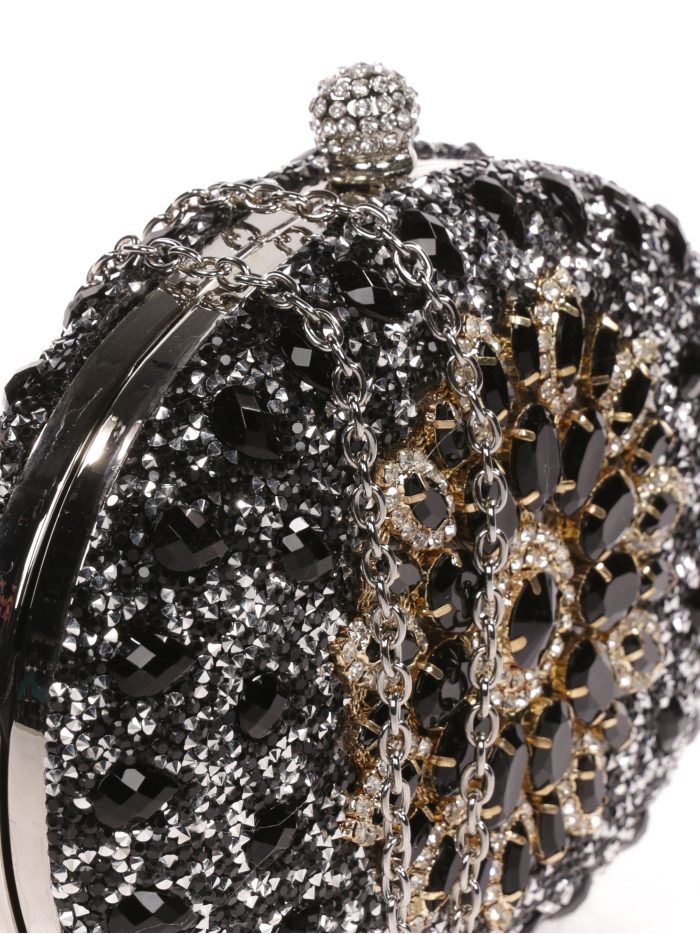 Clutch fiesta joya negro