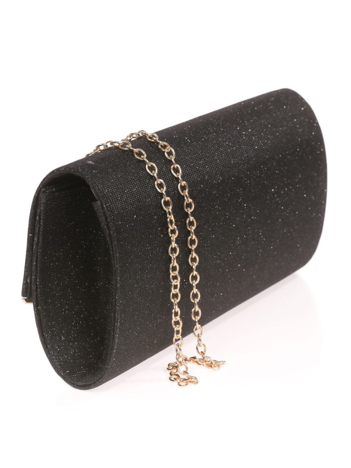 Carteira festa detalhe metálico preto