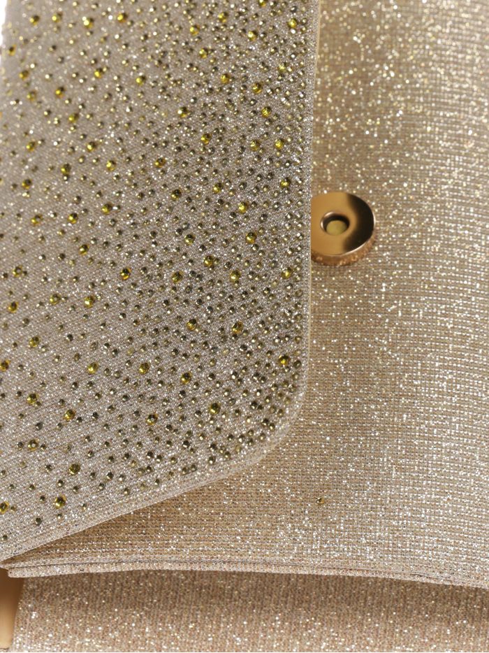 Cartera fiesta pedrería oro-claro