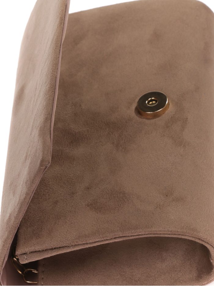 Cartera fiesta antelina taupe