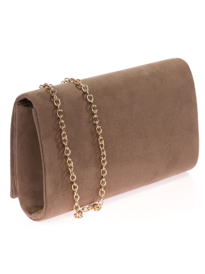 Cartera fiesta antelina taupe
