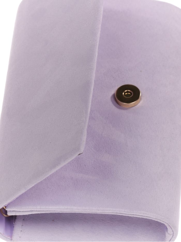 Cartera fiesta antelina lavanda
