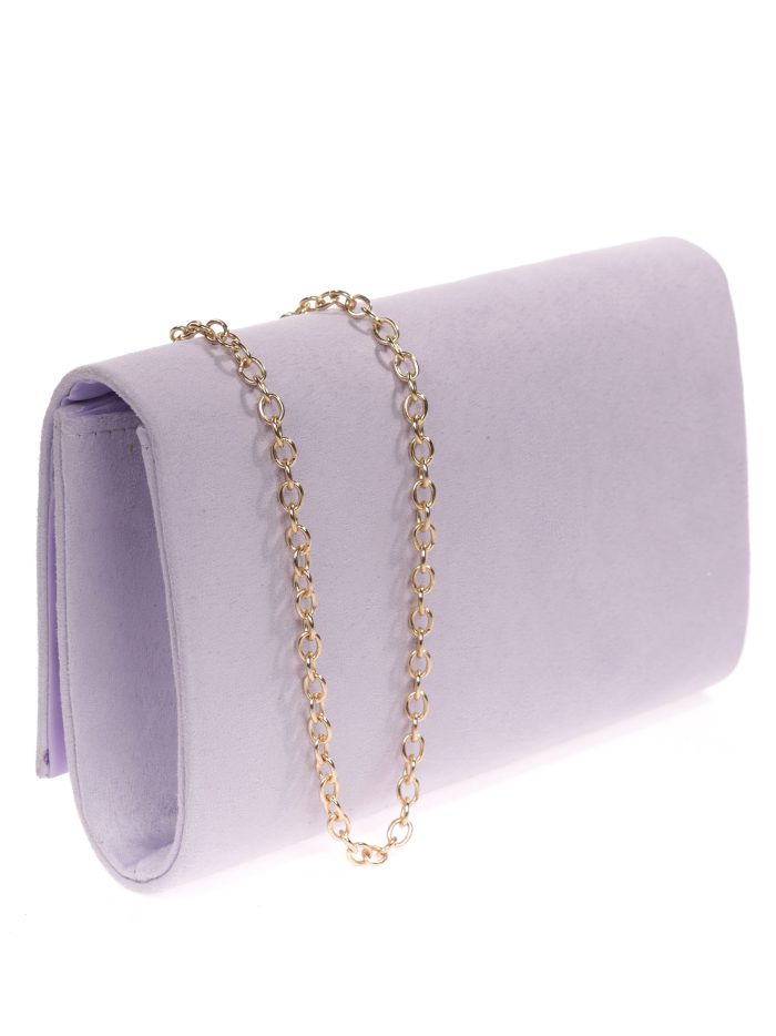 Cartera fiesta antelina lavanda