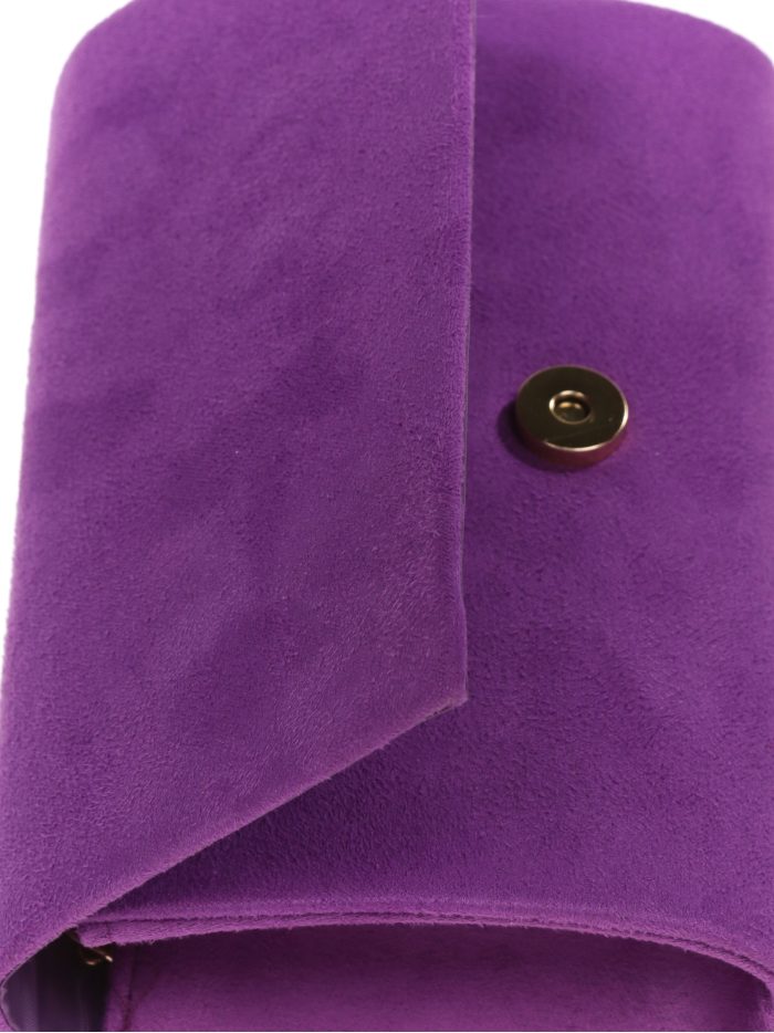 Cartera fiesta antelina morado