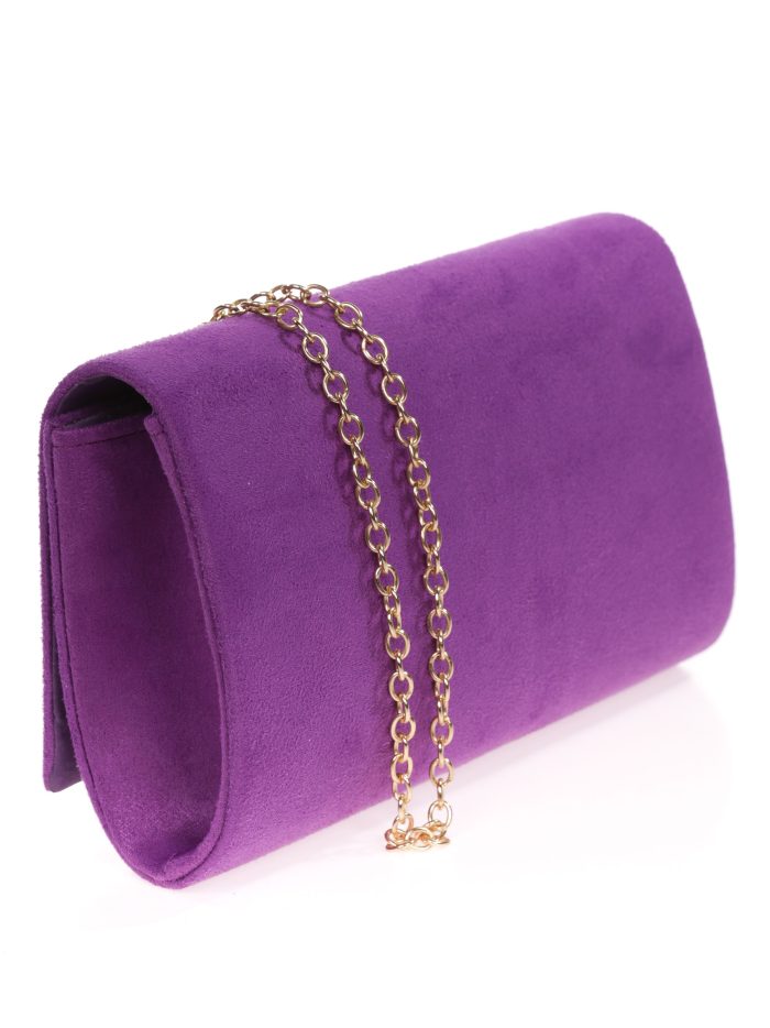 Cartera fiesta antelina morado