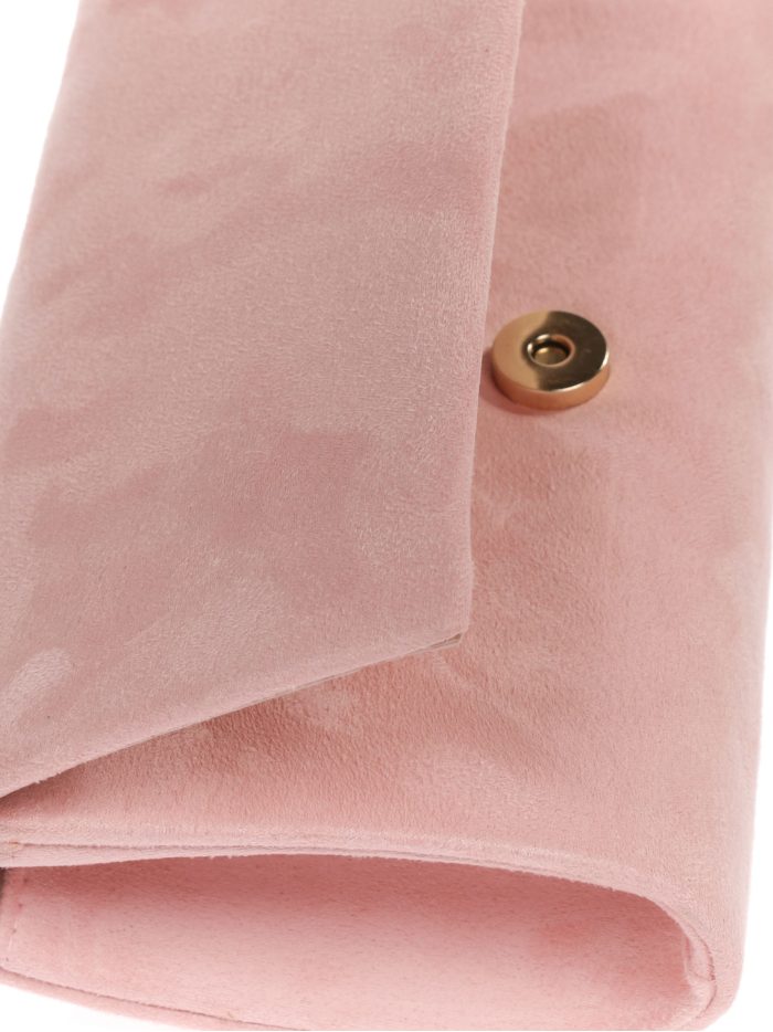 Cartera fiesta antelina rosa-palo