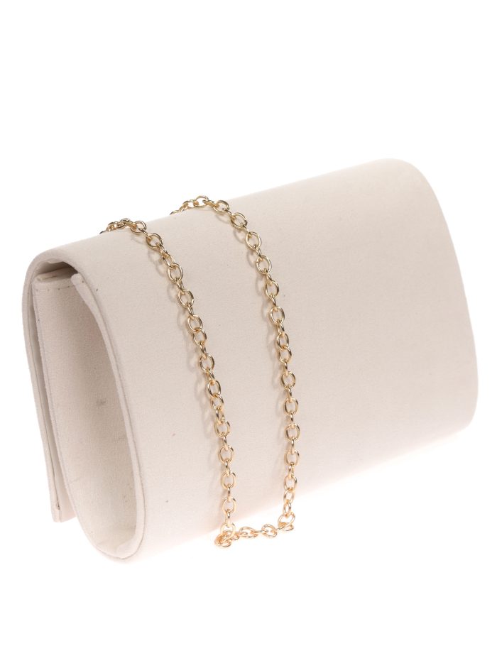 Cartera fiesta antelina beige