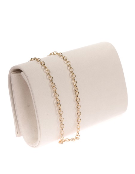 Cartera fiesta antelina beige