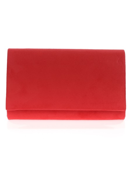 Cartera fiesta antelina rojo