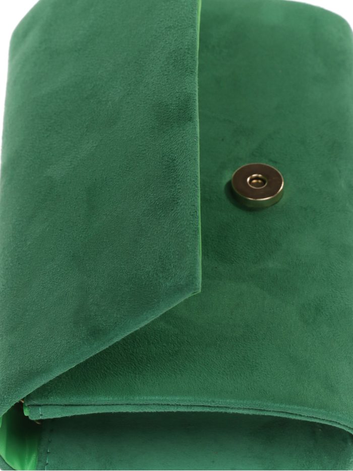 Cartera fiesta antelina verde-hierba