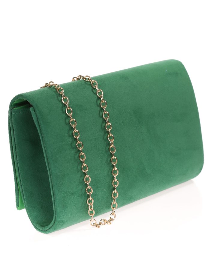 Cartera fiesta antelina verde-hierba