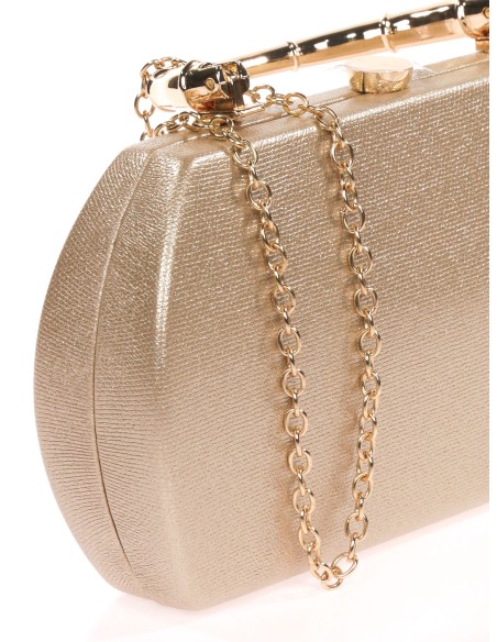Faux leather clutch oro-claro