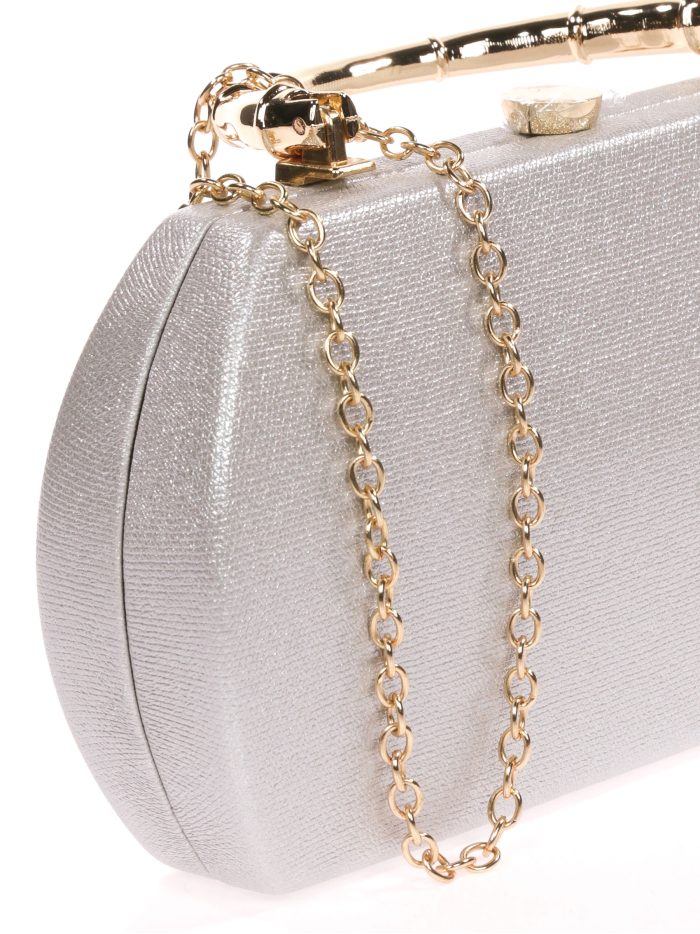 Clutch fiesta metalizado plata