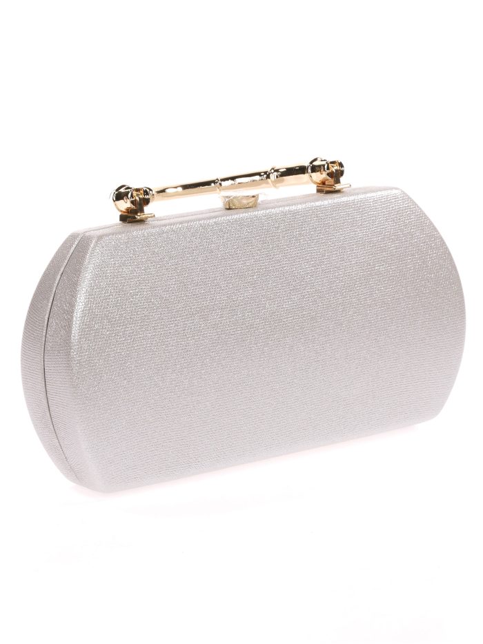 Clutch fiesta metalizado plata