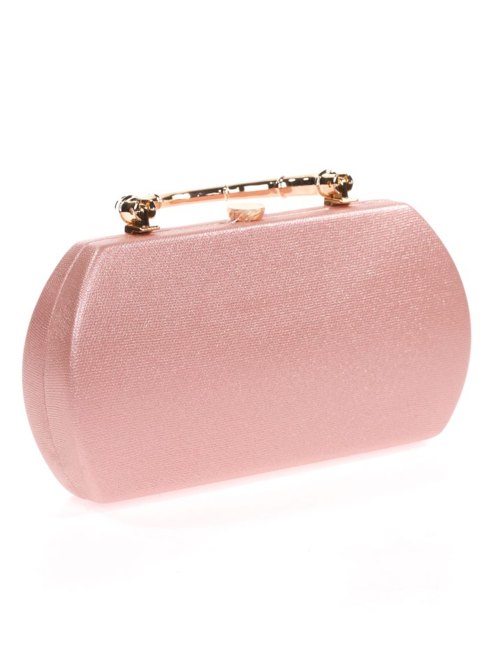 Clutch fiesta metalizado rosa