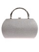 Clutch fiesta metalizado gris