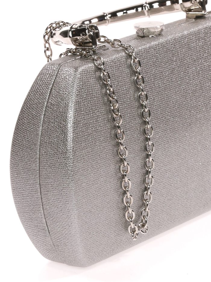 Clutch fiesta metalizado gris