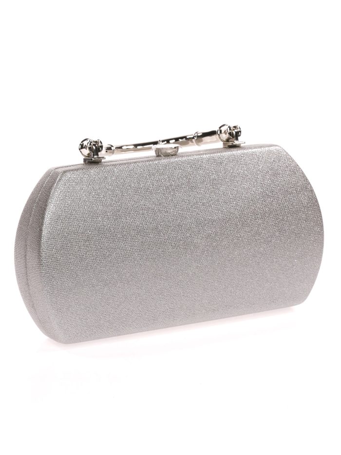 Clutch fiesta metalizado gris