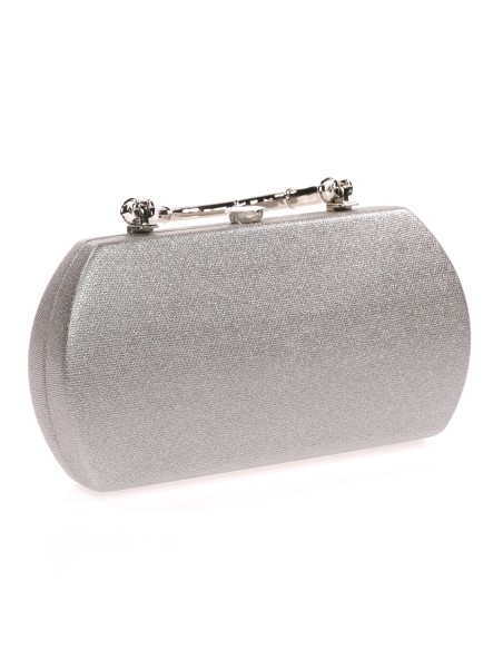 Clutch fiesta metalizado gris