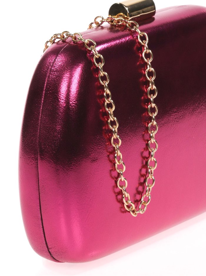 Faux leather clutch buganvia