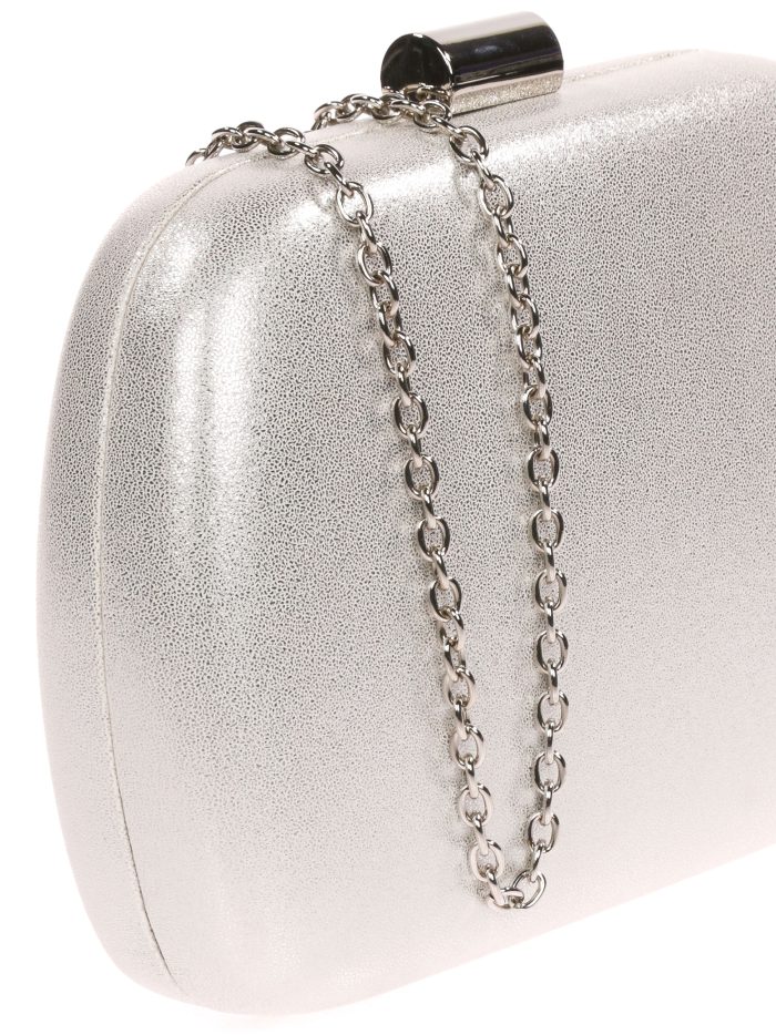 Clutch fiesta metalizado plata