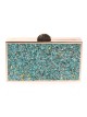 Clutch fiesta pedrería esmeralda