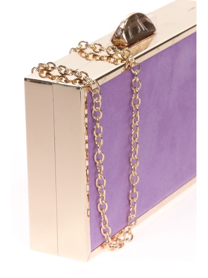 Clutch fiesta pedrería lila