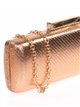 Faux leather clutch oro-rosa