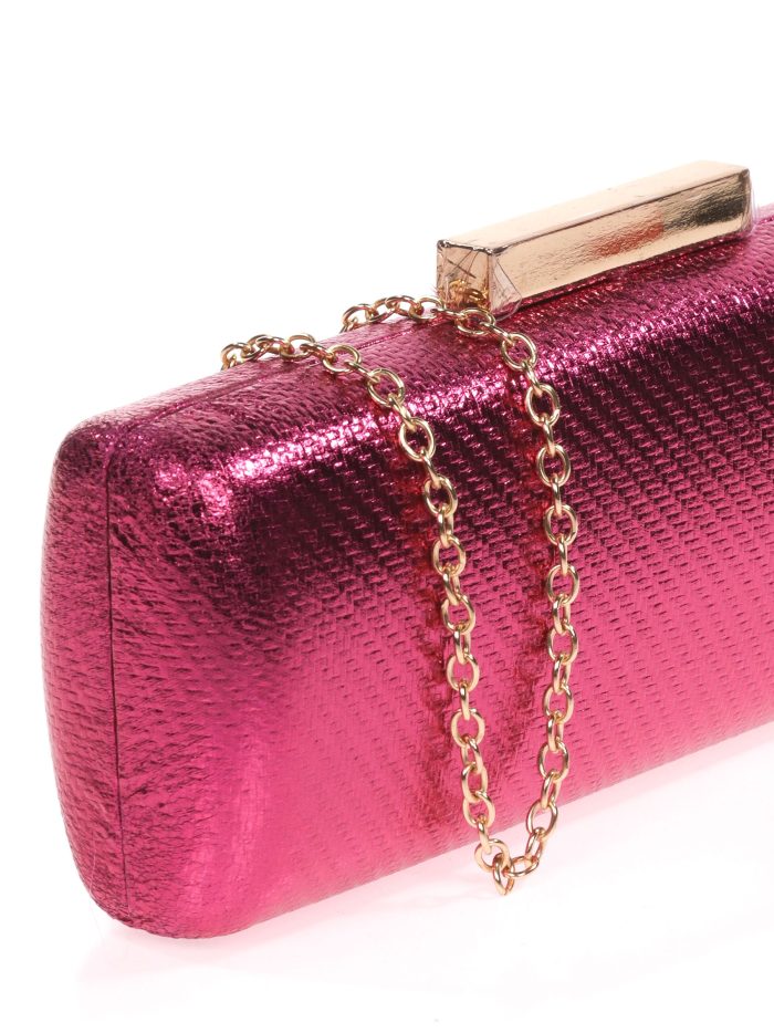 Clutch fiesta metalizado buganvilla