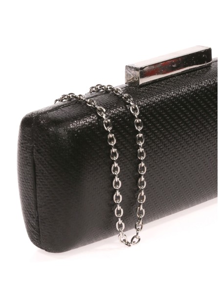Clutch fiesta metalizado negro