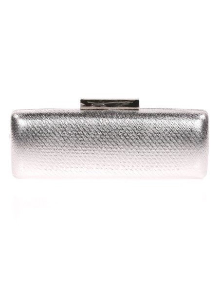 Faux leather clutch plata