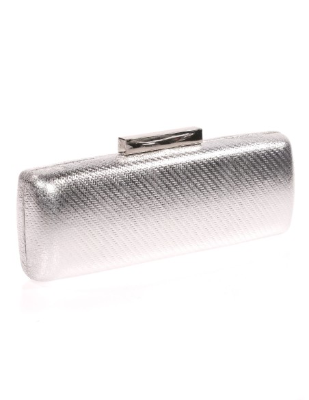 Faux leather clutch plata
