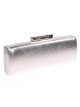 Faux leather clutch plata