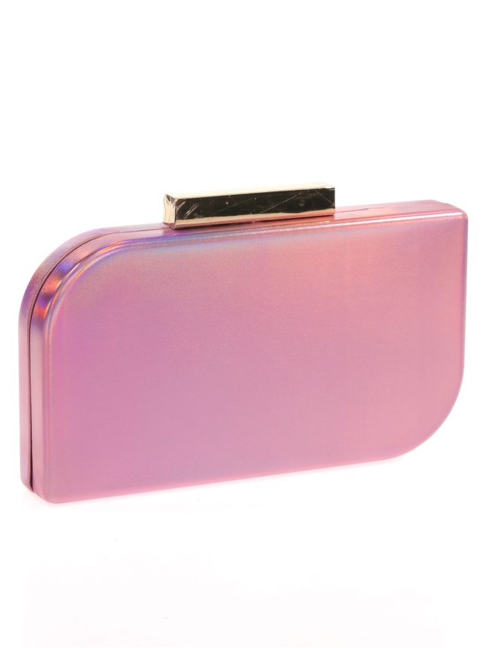 Faux leather clutch rosa-ab