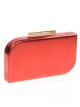 Faux leather clutch rojo