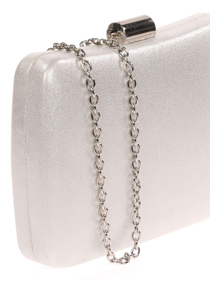Clutch fiesta polipiel plata