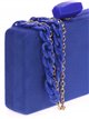 Suede effect clutch with chain azulon