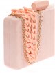 Suede effect clutch with chain rosa-palo