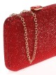 Clutch fiesta pedrería rojo