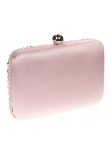 Clutch fiesta pedrería rosa